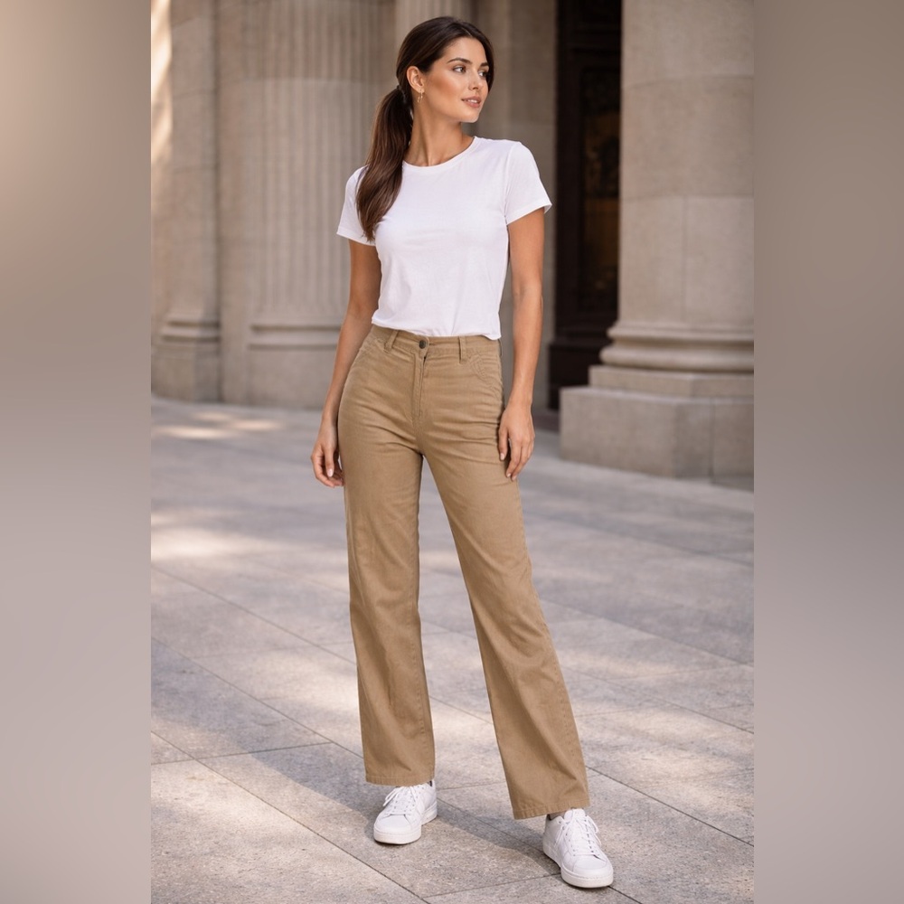NWT Cotton Ginny Brown Cotton Modern Fit Pants size 9 granola cottagecore - Picture 7 of 12